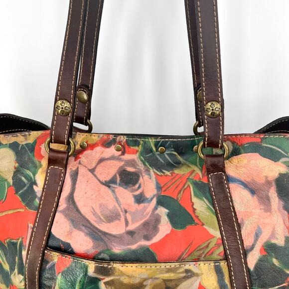 Patricia Nash women’s floral leather large  tote computer bag - Picture 8 of 16